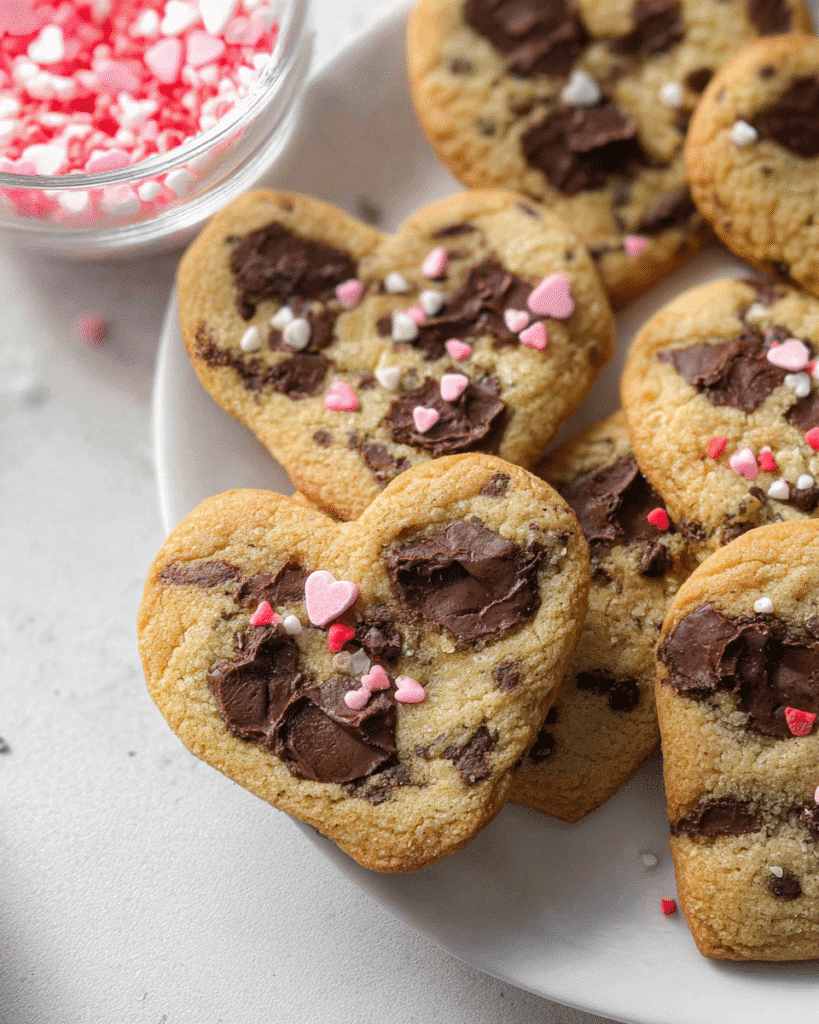 Heart Shaped Chocolate Chip Cookies: Sweet Love in Every Bite!