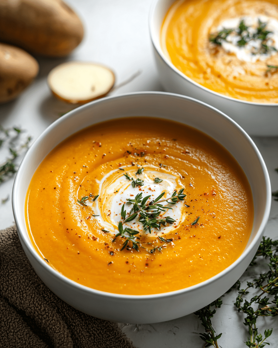 Creamy Carrot & Sweet Potato Soup: Cozy Comfort in a Bowl