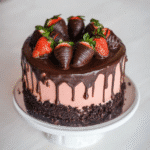 Strawberry Dark Chocolate Truffle Cake: Decadent Dessert Bliss!
