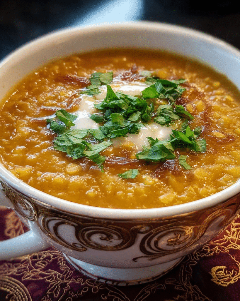 Caramelized Onion Red Lentil Soup: Comfort in a Bowl!