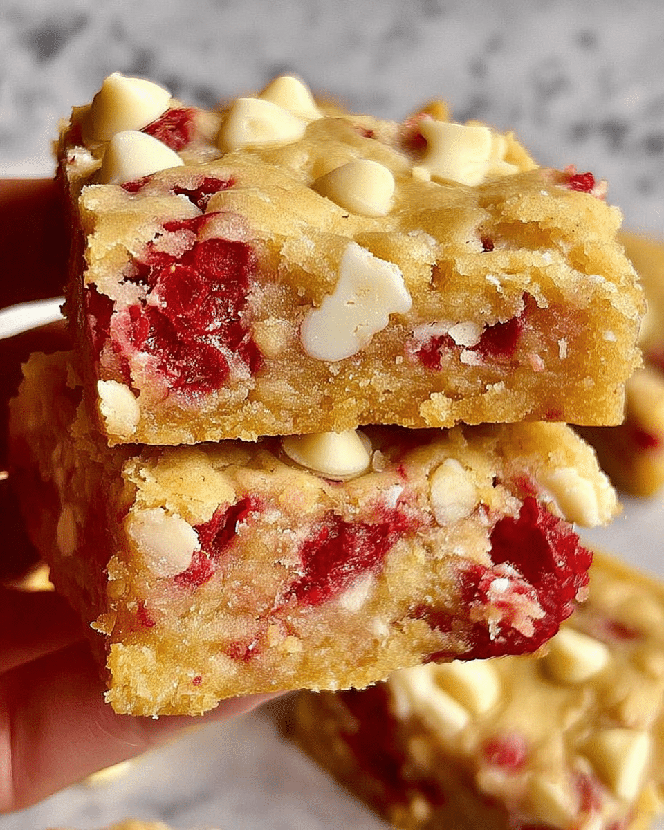 Raspberry White Chocolate Blondies: Melt-in-Your-Mouth Magic!