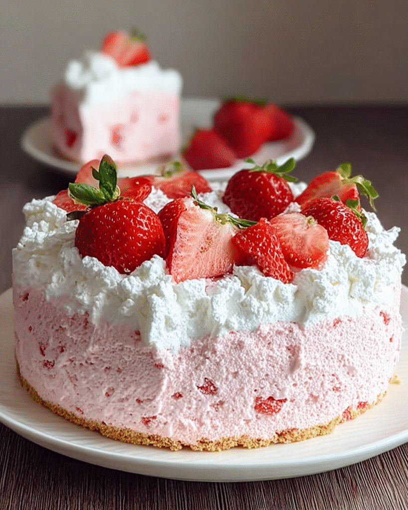 No-Bake Strawberry Cloud Cake: 5 Easy Steps to Heavenly Dessert