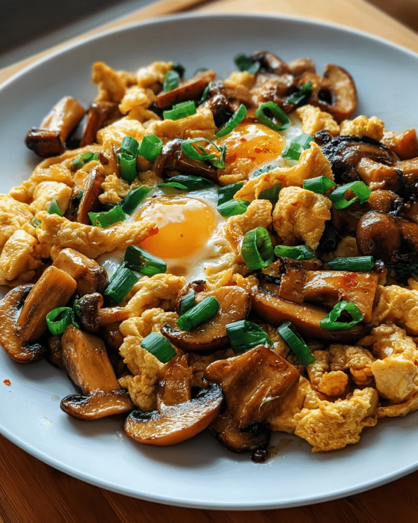 Shiitake Mushroom and Egg Stir-Fry