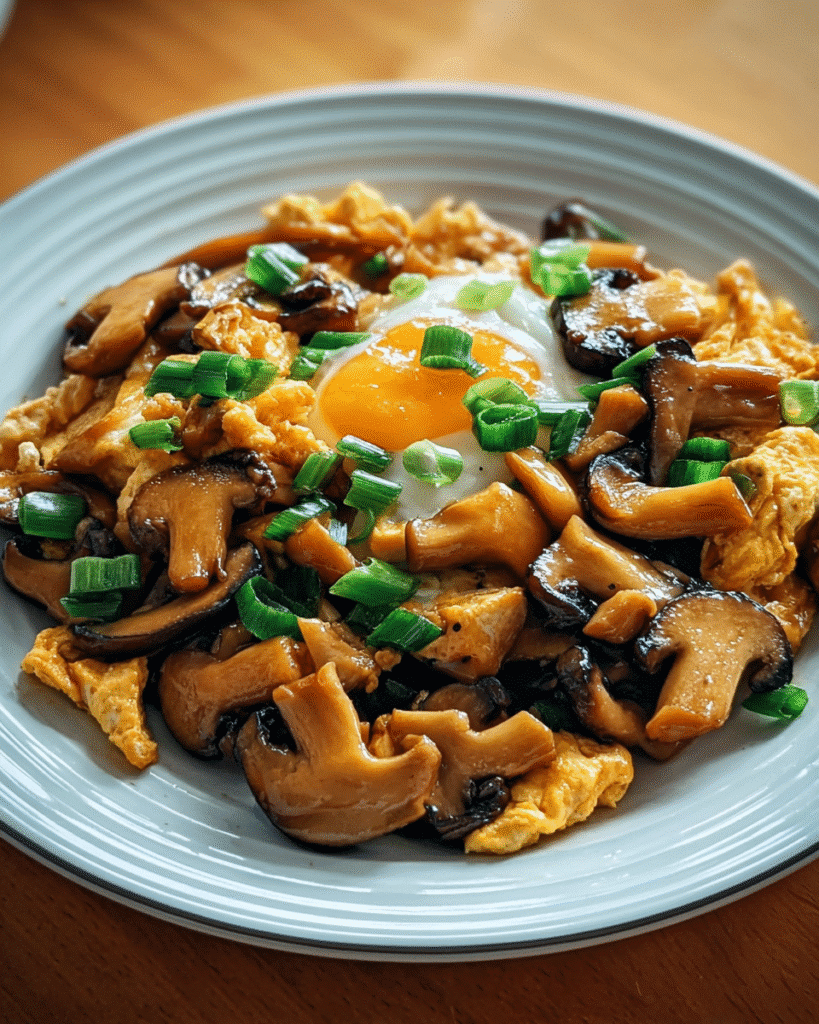 Shiitake Mushroom and Egg Stir-Fry