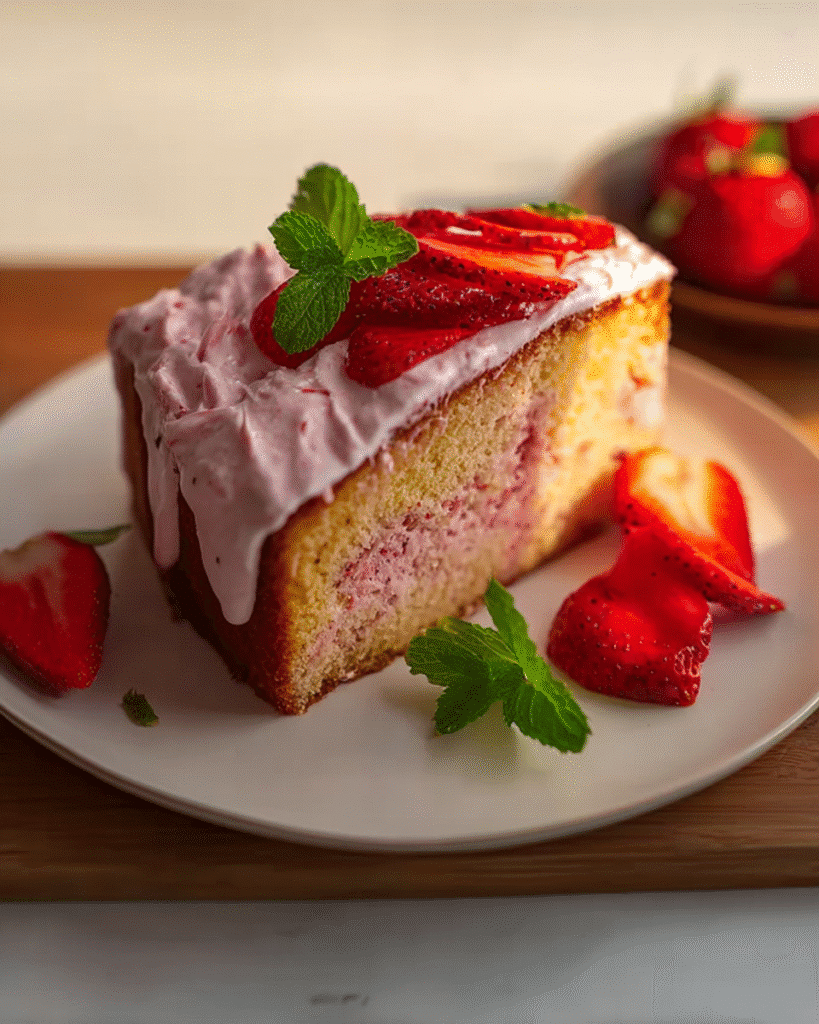 Strawberry Milkshake Pound Cake: A Sweet Slice of Heaven