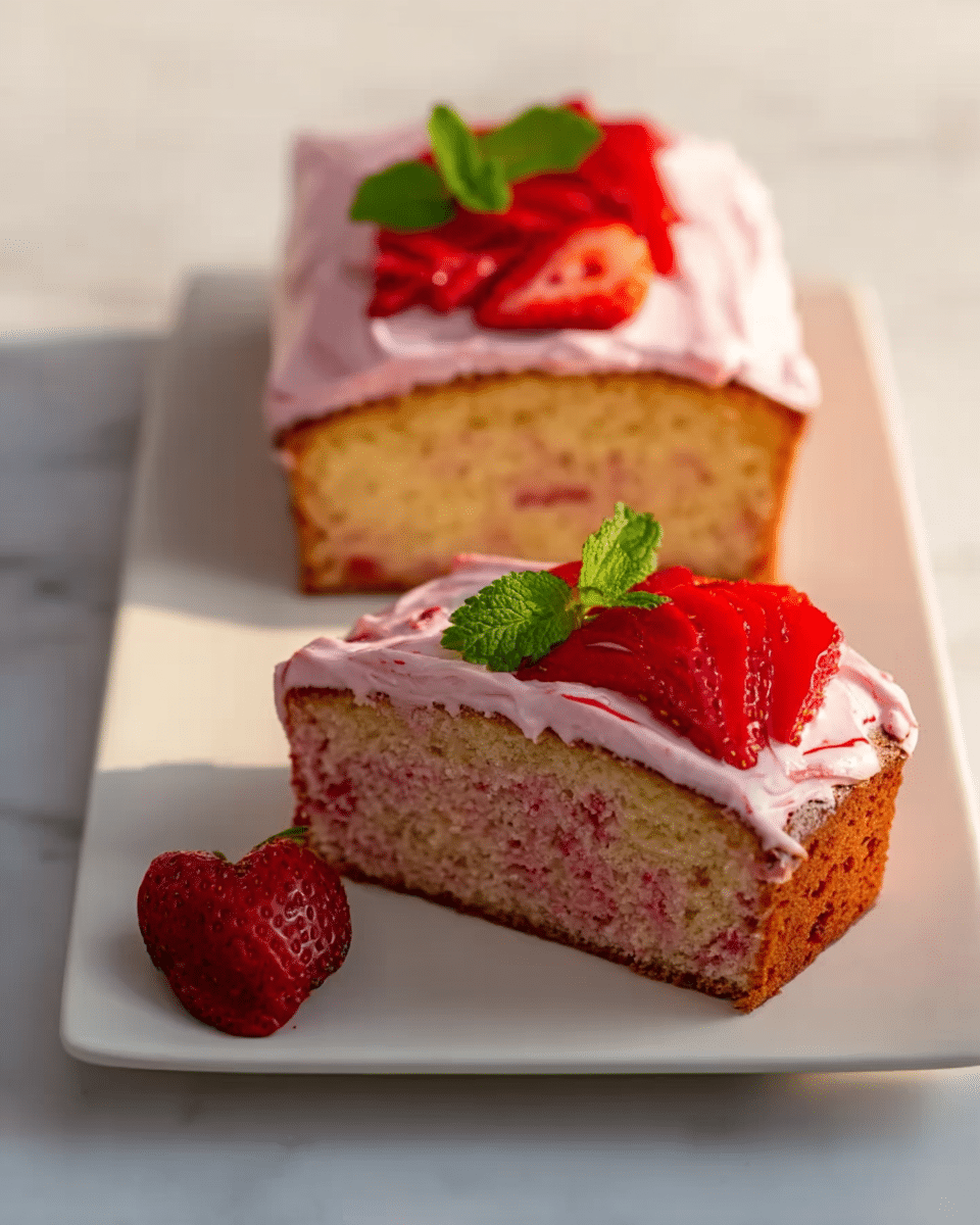 Strawberry Milkshake Pound Cake: A Sweet Slice of Heaven