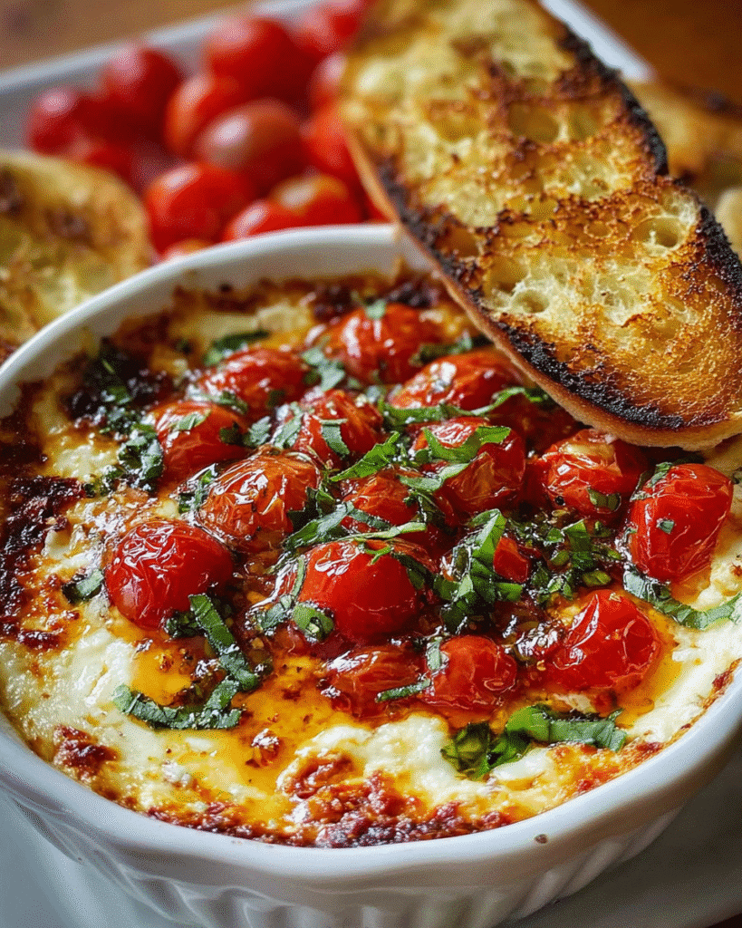 Three-Cheese Tomato Bruschetta Dip: Your New Party Fave!