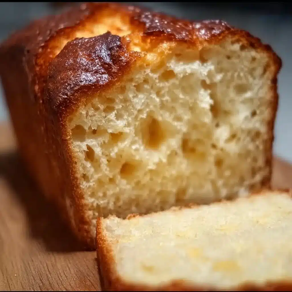 Slice of delicious zero carb yogurt bread for healthy snacking