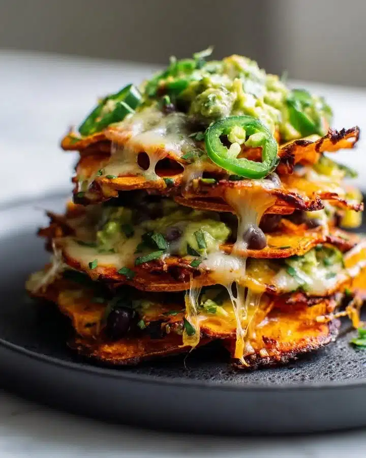 Loaded Sweet Potato Rounds Nachos