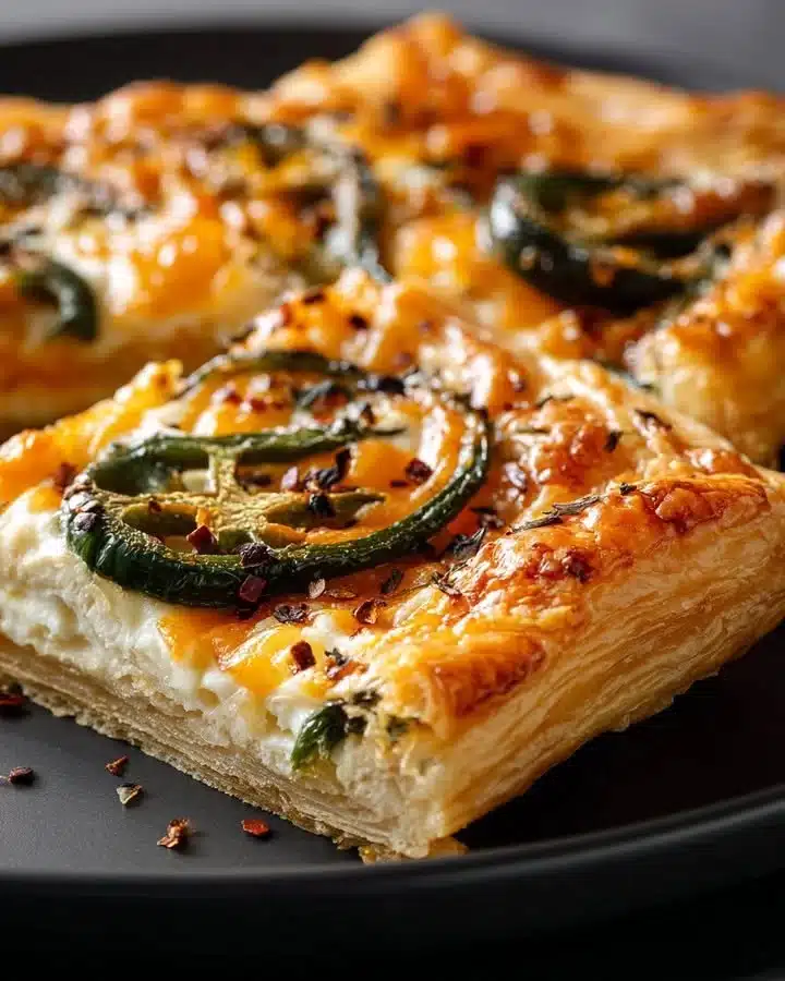 Upside-Down Jalapeño Popper Puff Pastry Tarts