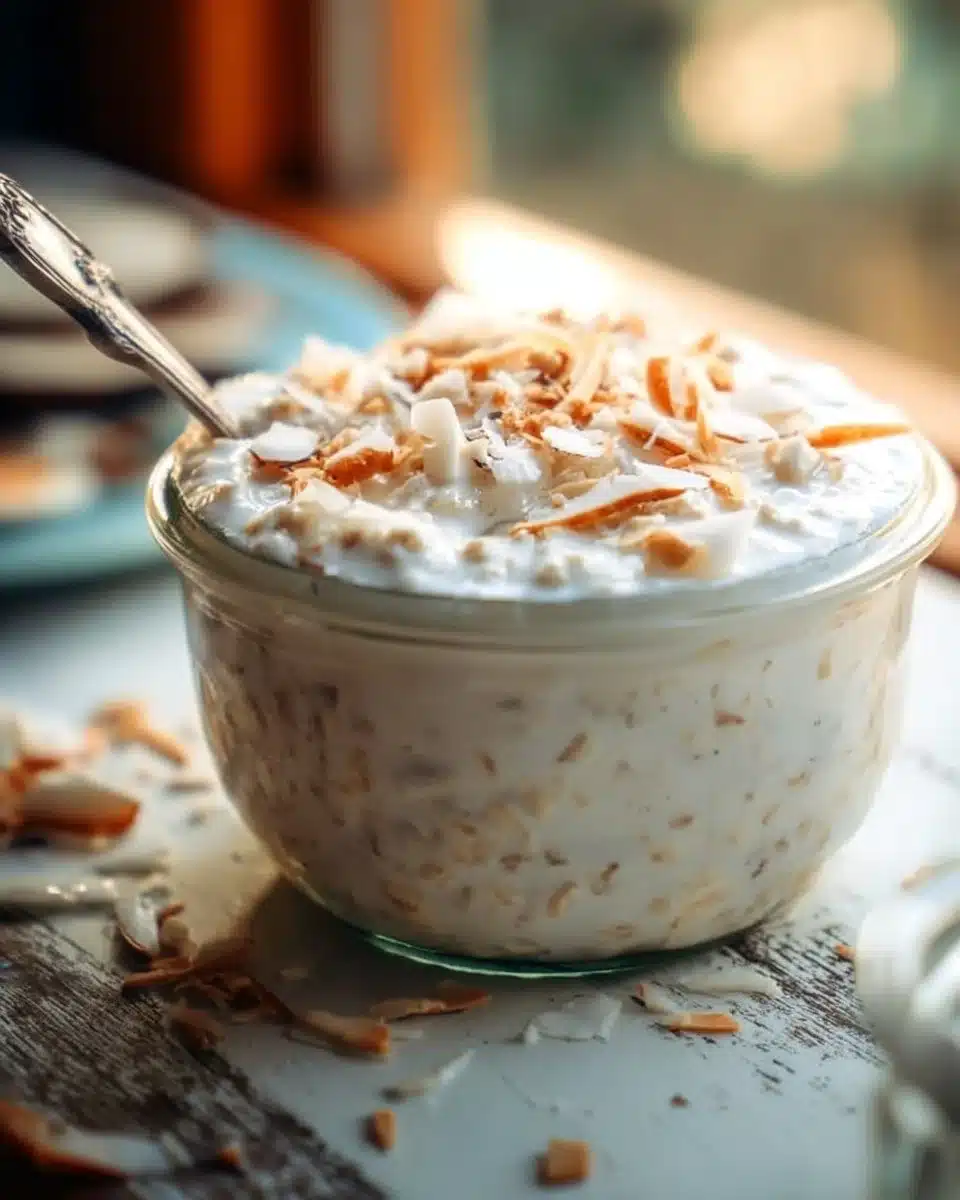 Coconut Cream Pie Overnight Oats