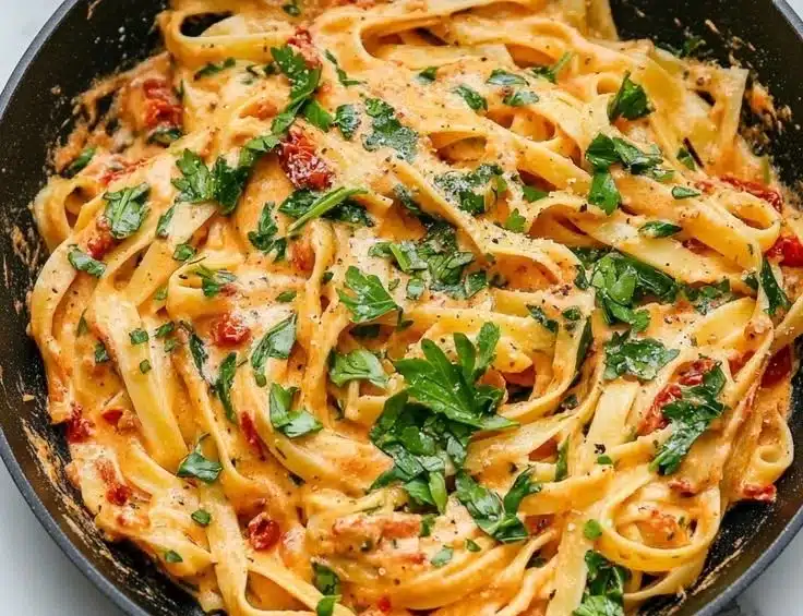 Creamy Vegan Sun-Dried Tomato Pasta