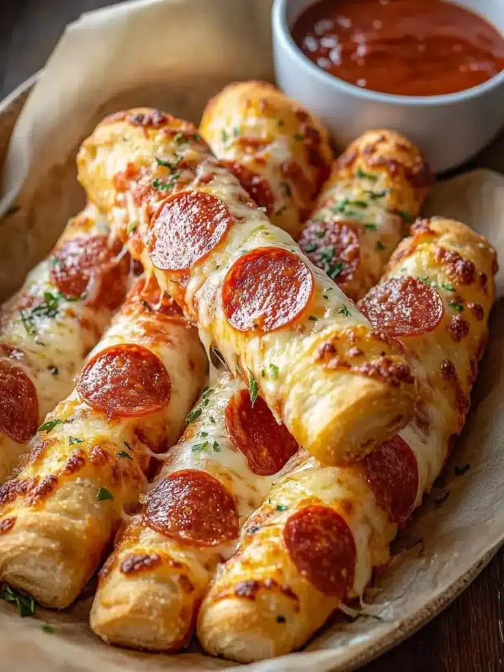 Delicious Pepperoni Pizza Roll Breadsticks for Easy Snacking