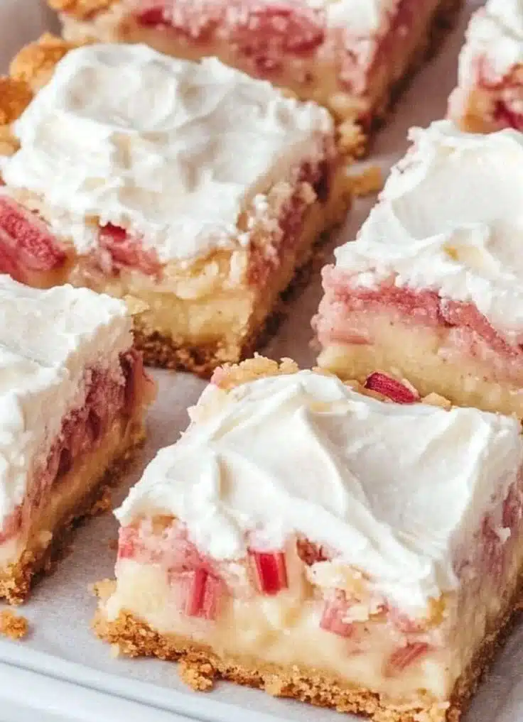 Delicious Rhubarb Custard Bars