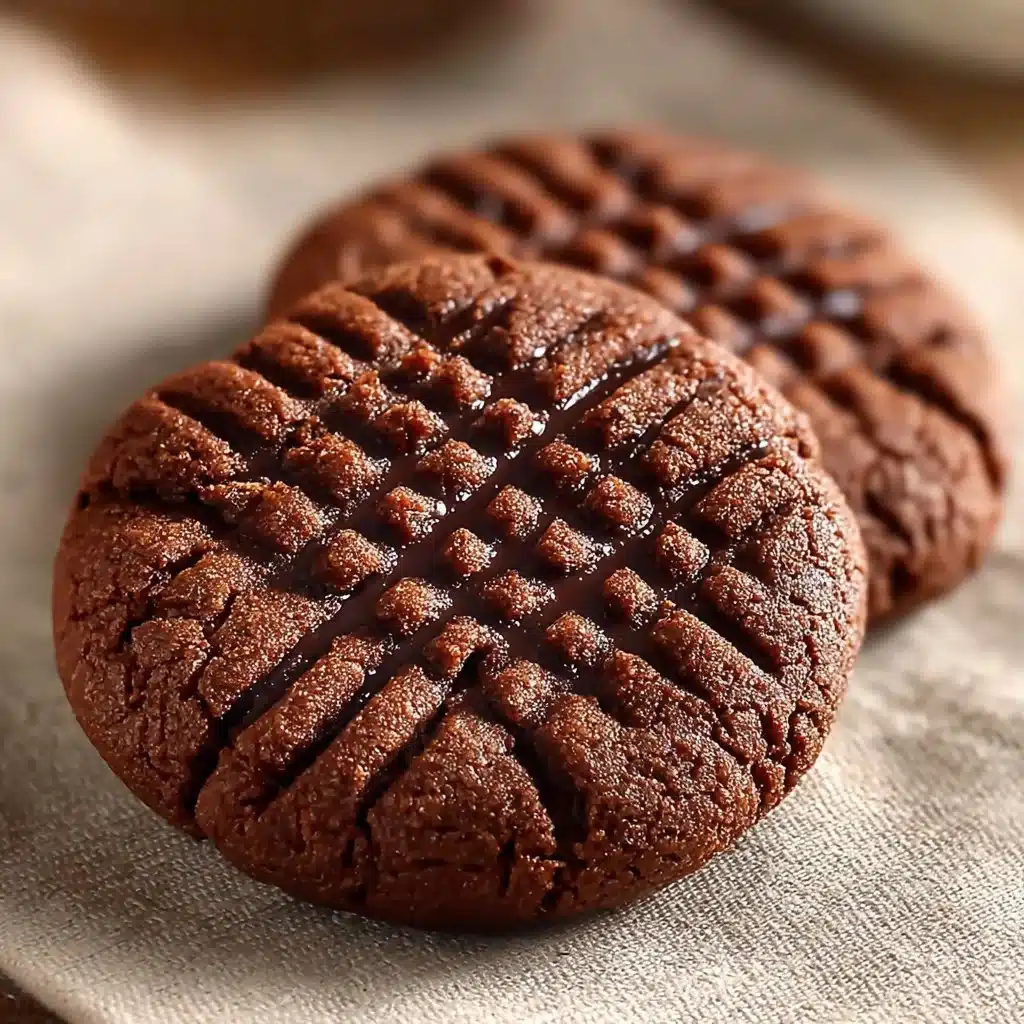 Deliciously soft chocolate peanut butter cookies on a plate