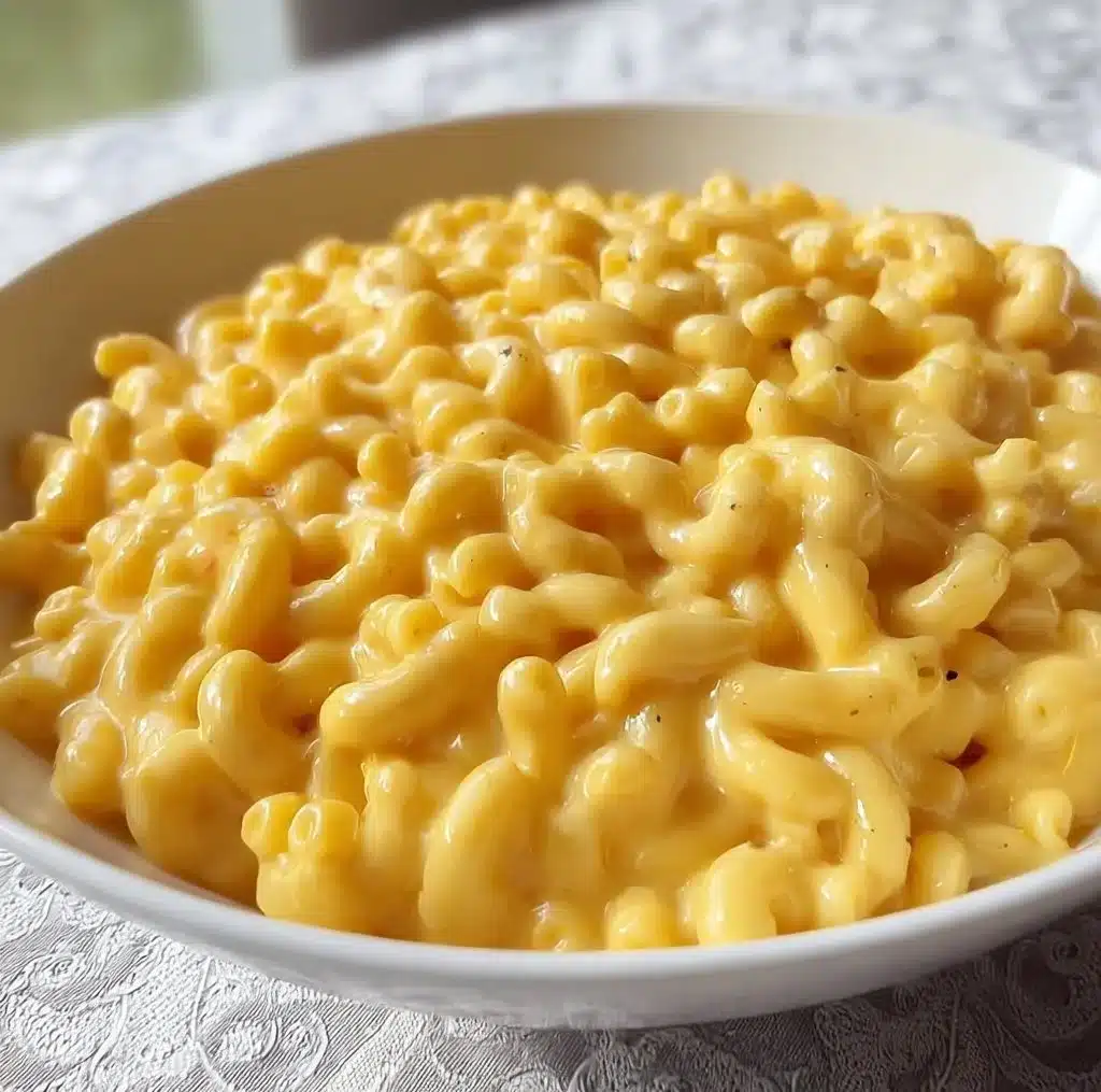 Delicious homemade Mac and Cheese in a creamy cheese sauce