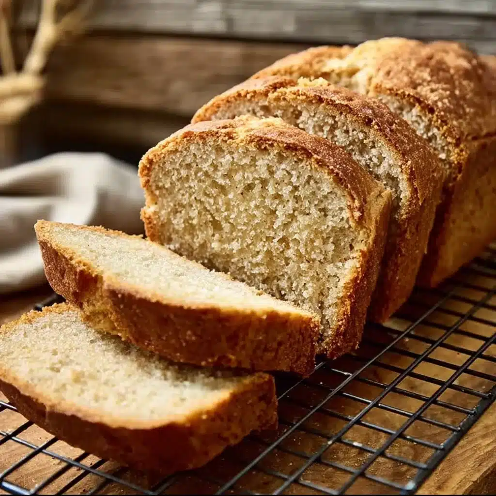 Loaf of perfect banana nut bread with walnuts on a wooden cutting board