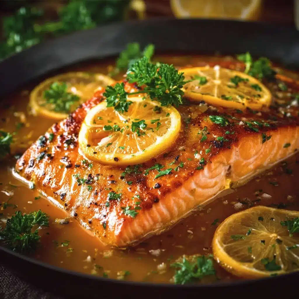 Sheet Pan Honey Dijon Salmon with vegetables on a baking sheet