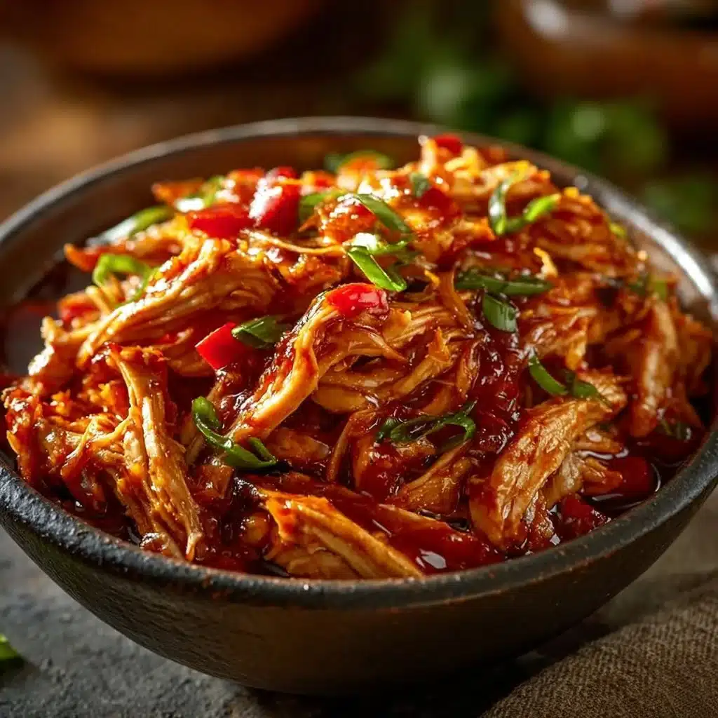 Delicious slow cooker sweet chili chicken recipe with colorful vegetables