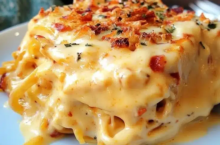 Spicy Southern Cheesy Chicken Spaghetti Casserole