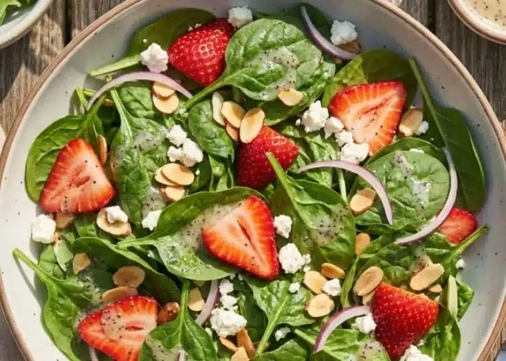 Spinach and Strawberry Poppyseed Salad