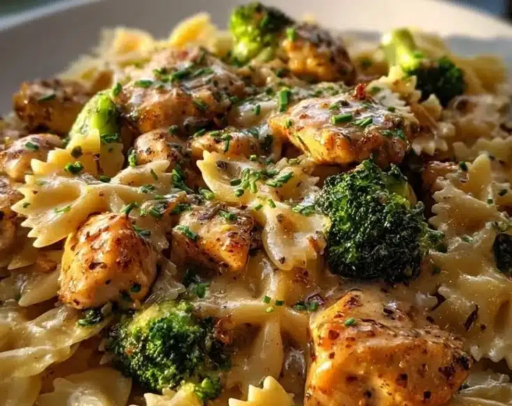 Zesty Cowboy Butter Chicken: Lemon Bowtie Pasta & Broccoli
