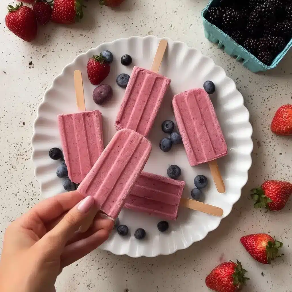 Homemade 3-ingredient Greek yogurt popsicles in bright colors