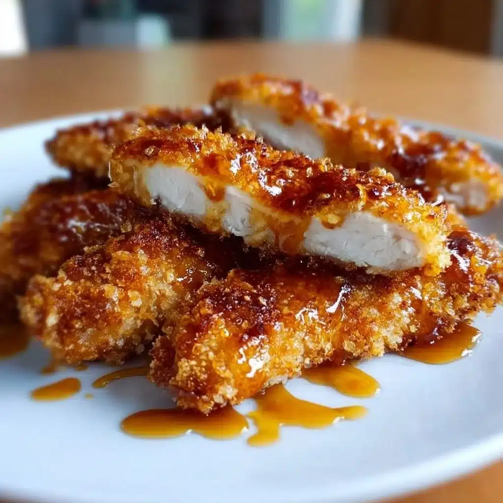 Air Fryer Honey Butter Garlic Tenders served with a side dish