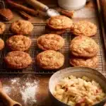 Freshly baked Apple Snickerdoodles, cookies with cinnamon sugar and apple flavor.