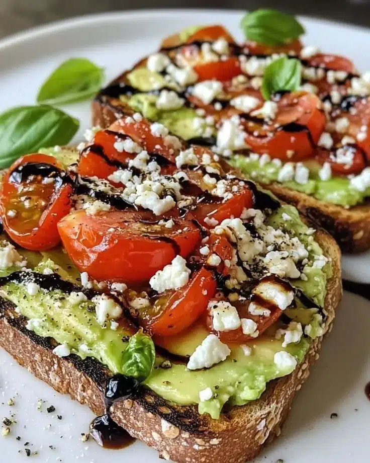 Avocado Toast with Cherry Tomatoes and Feta