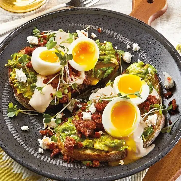 Chorizo and Soft Egg Avocado Toast