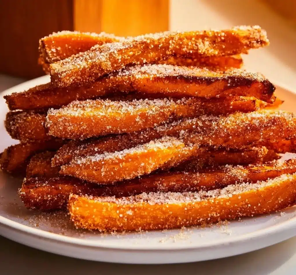 Cinnamon Sugar Sweet Potato Fries served in a bowl
