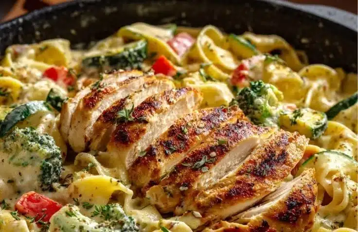 Creamy Chicken Pasta Primavera