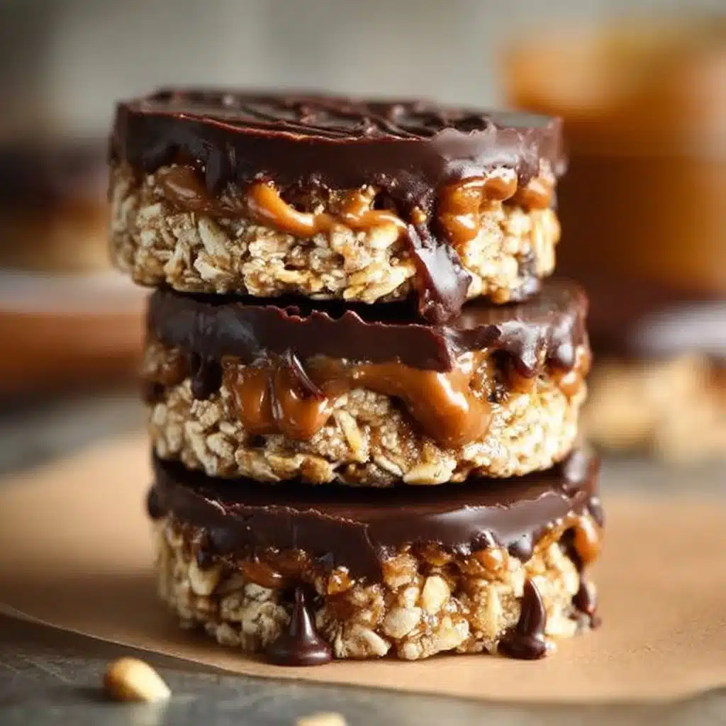 Healthy chocolate almond butter oat cups recipe with oats and nutritious ingredients.