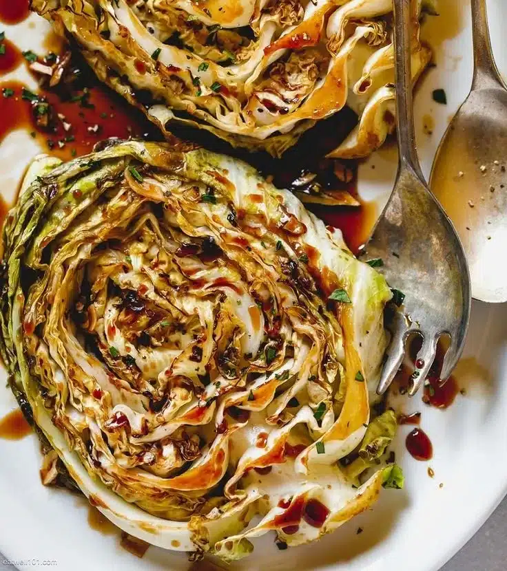 Honey Balsamic Pan-Seared Cabbage Steaks
