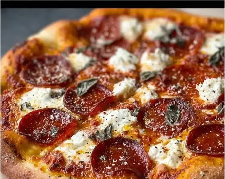 Hot Honey Pepperoni Ricotta Pizza