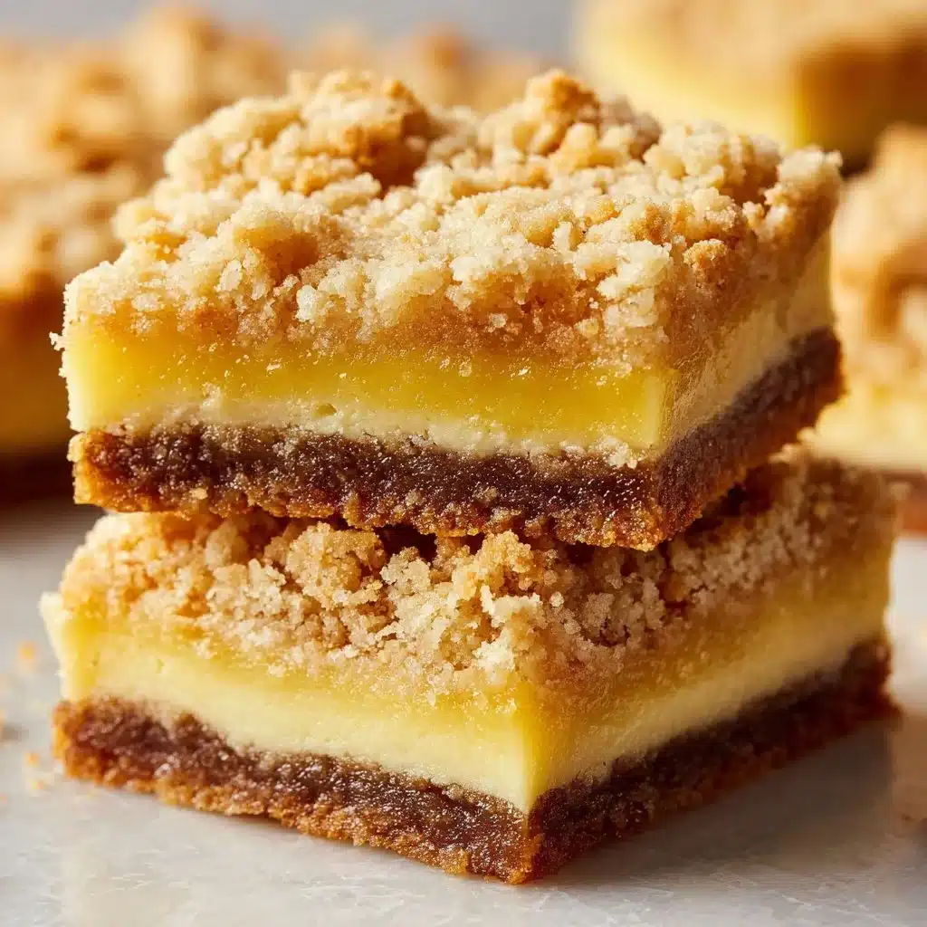 Delicious Lemon Crumb Bars with a buttery crumb topping and citrus filling.