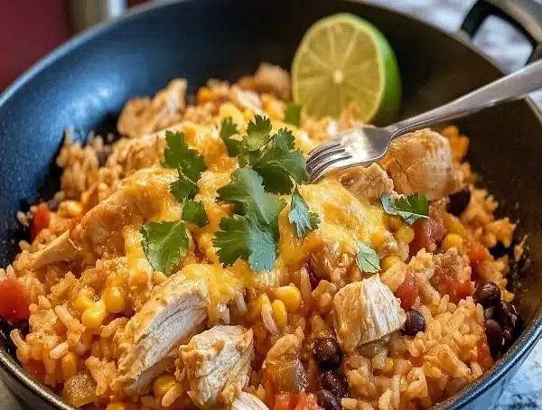 Mexican Chicken and Rice with Cheese