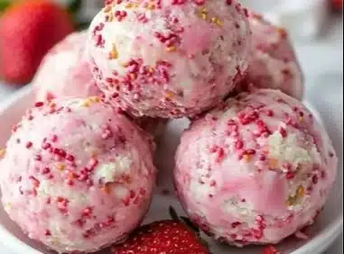 Strawberry Cheesecake Protein Balls
