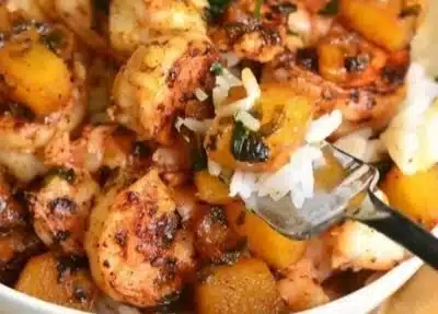 Tropical Shrimp Rice Bowl