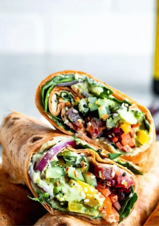 Hummus Veggie Wraps