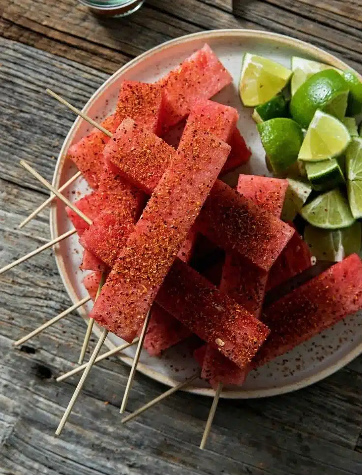 Tequila-Spiked Melon Skewers